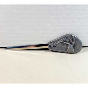 Vintage Wyoming Studio Artworks Lead Moose Letter Opener